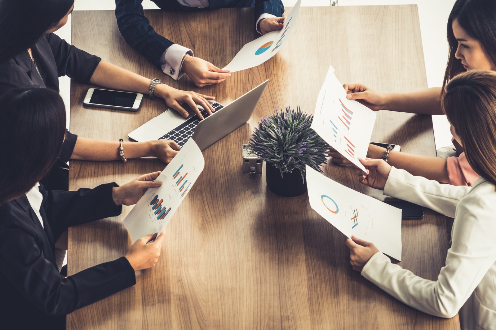 Team of financial professionals collaborating